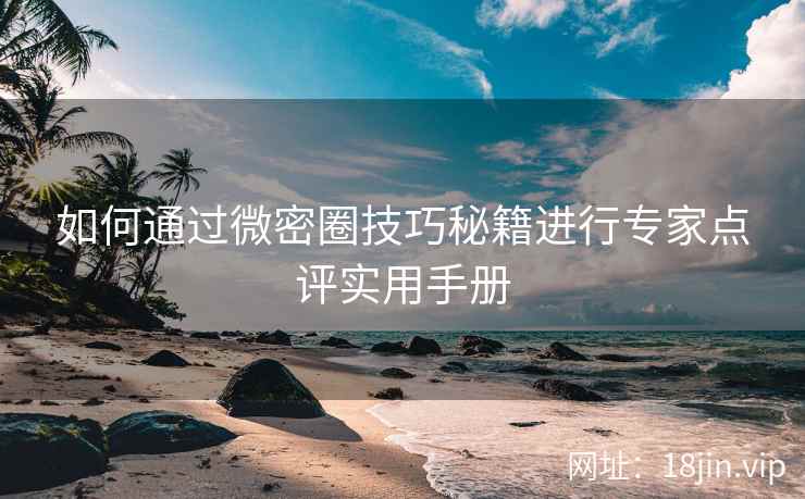如何通过微密圈技巧秘籍进行专家点评实用手册