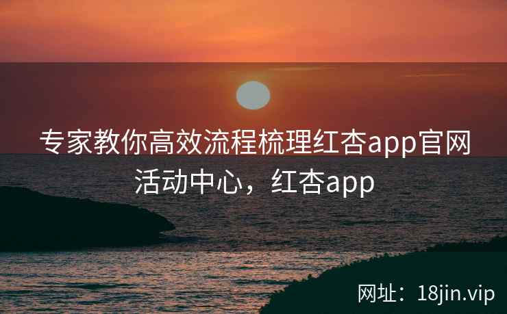 专家教你高效流程梳理红杏app官网活动中心，红杏app