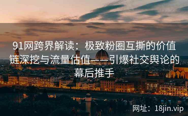 91网跨界解读：极致粉圈互撕的价值链深挖与流量估值——引爆社交舆论的幕后推手