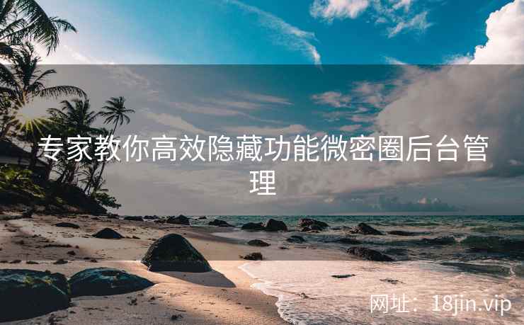 专家教你高效隐藏功能微密圈后台管理