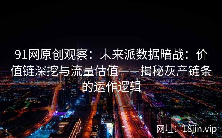 91网原创观察：未来派数据暗战：价值链深挖与流量估值——揭秘灰产链条的运作逻辑